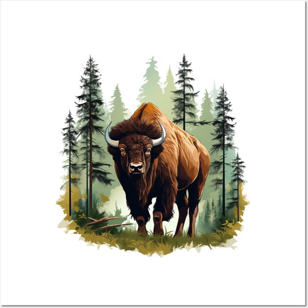 American Bison Wall Art by zooleisurelife